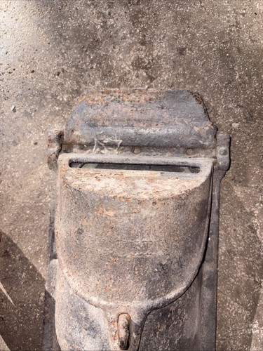 Vintage Black Post Box Heavy Gauge Metal 1920’s 12x6x3 - photo 2