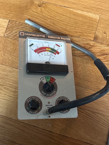 Vintage Marquette Combustion Analyzer Faceplate Panel