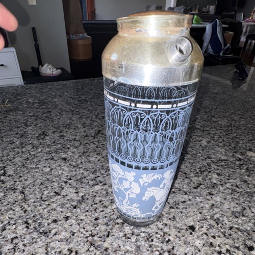 Vintage Hazel Atlas "Arabian Knights" Cocktail Shaker and Glass - photo 5