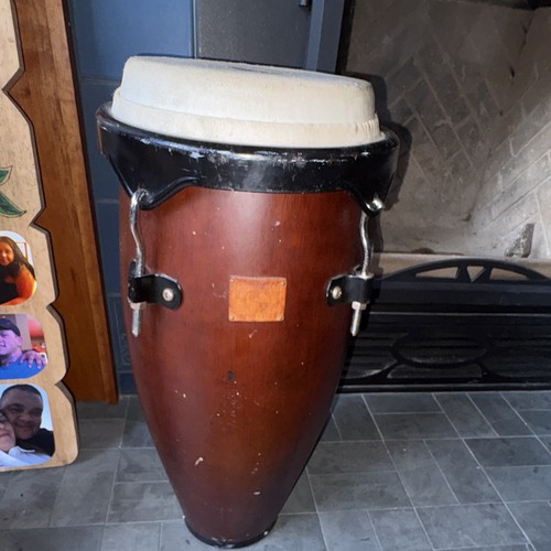 Wood Conga Drum w/ Remo Ambassador Natural Head