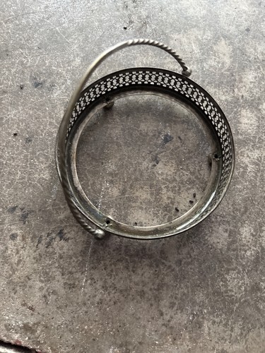 VINTAGE SILVER PLATE ON NICKEL BASKET FOR NUTS CANDY CRYSTAL - photo 5