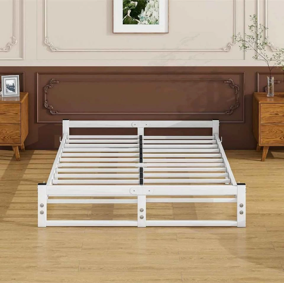 Metal double Platform Bed Frame (white)