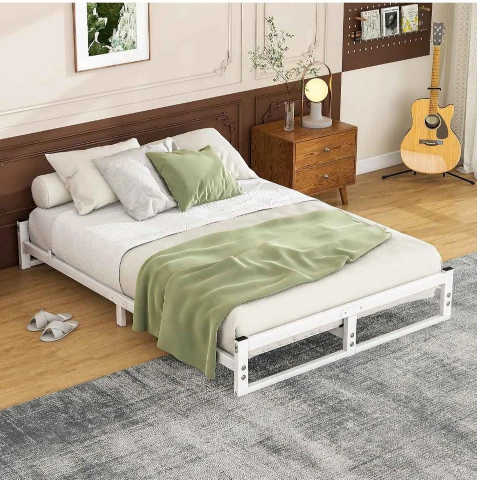 Metal double Platform Bed Frame (white) - photo 4