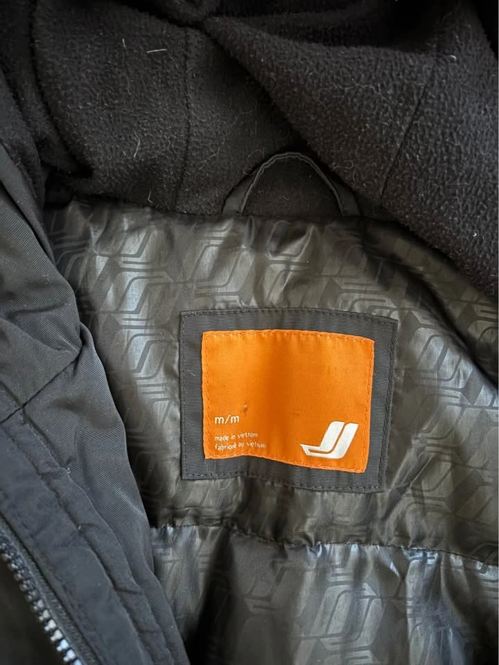 Joe Fresh Black Winter Parka Jacket with Faux Fur Hood Size M - photo 2