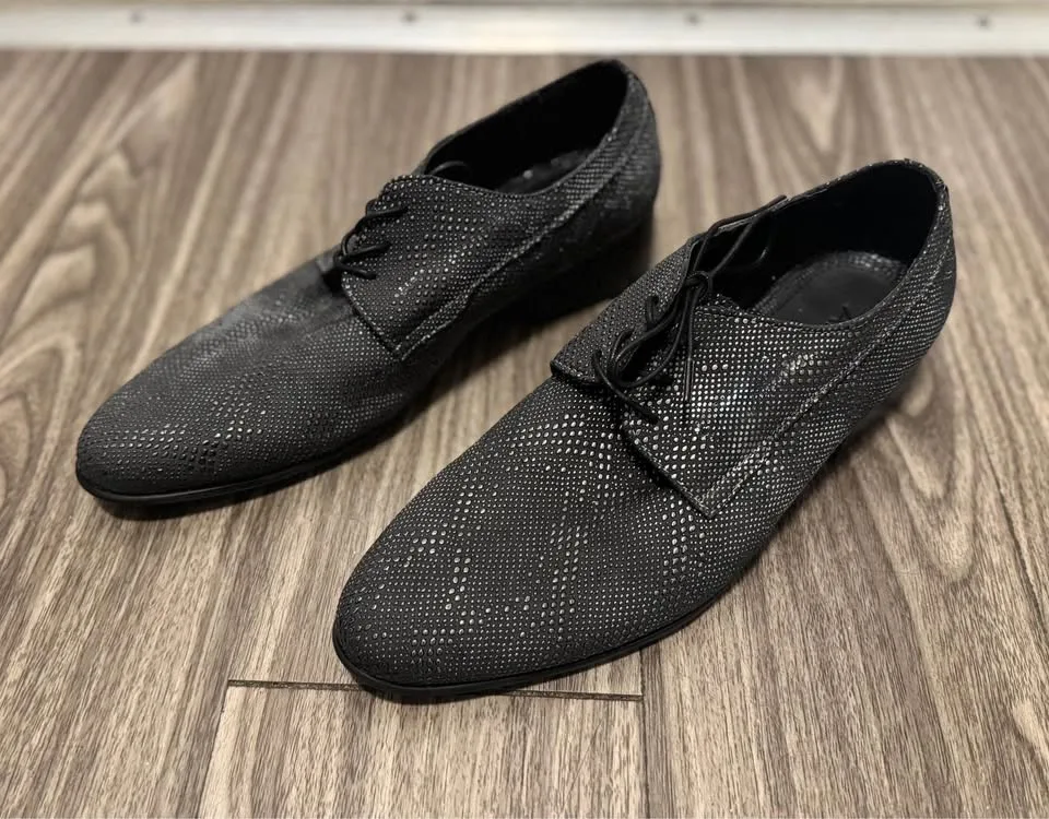 NEW, Sleek Men’s Black Dress Shoes – Size 9, DOWNTOWN thumbnail