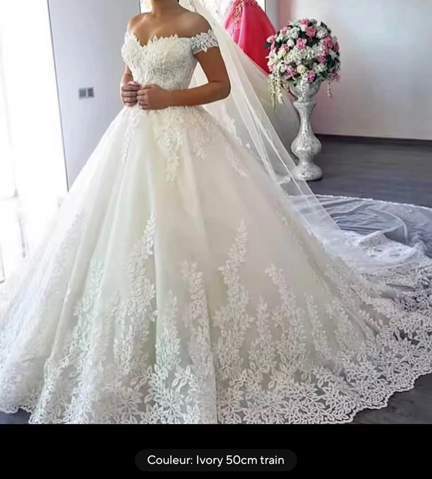 Ivory Wedding Dress with 50cm Train