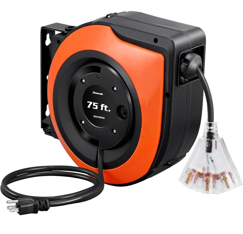 Dewenwils 75 ft. Retractable Extension Cord Reel