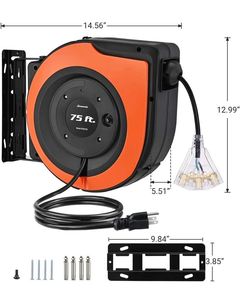 Dewenwils 75 ft. Retractable Extension Cord Reel - photo 3
