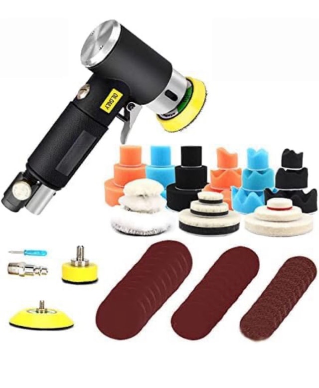 Mini Random Orbital Air Sander Polisher Kit