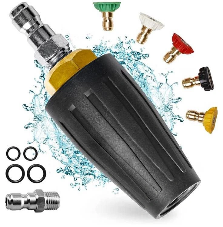 Pressure Washer Turbo Nozzle with 5 Spray Tips
