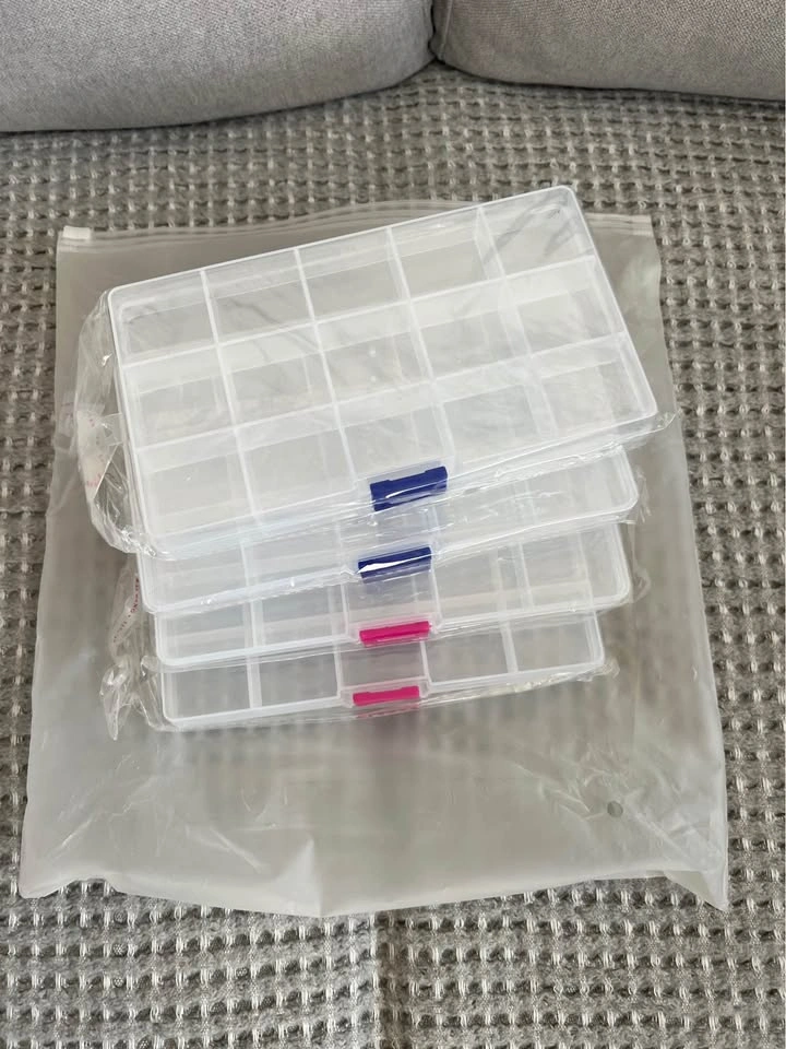 4-Pack Clear Plastic 15-Compartment Organizer Boxes - photo 2