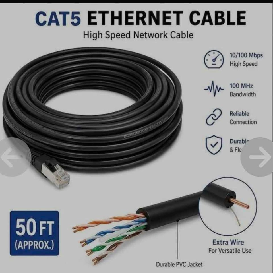 CAT5 Ethernet Network Cable - Approx. 50 FT - photo 2
