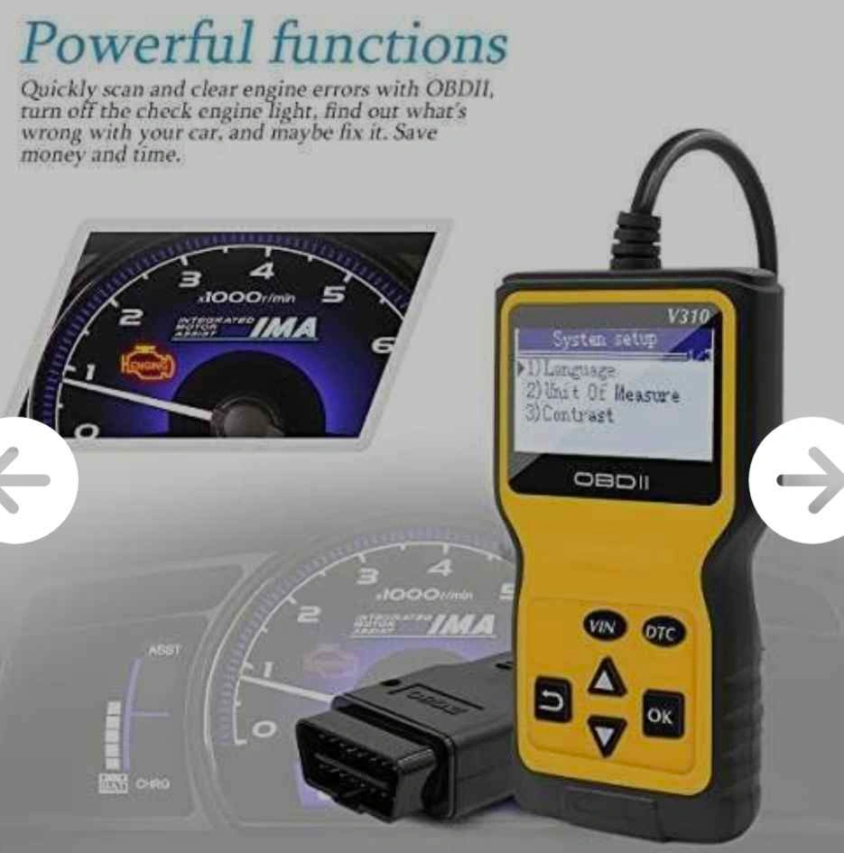 AUCELI OBD2 Scanner Code Reader for Car Check Engine, Yellow - photo 2