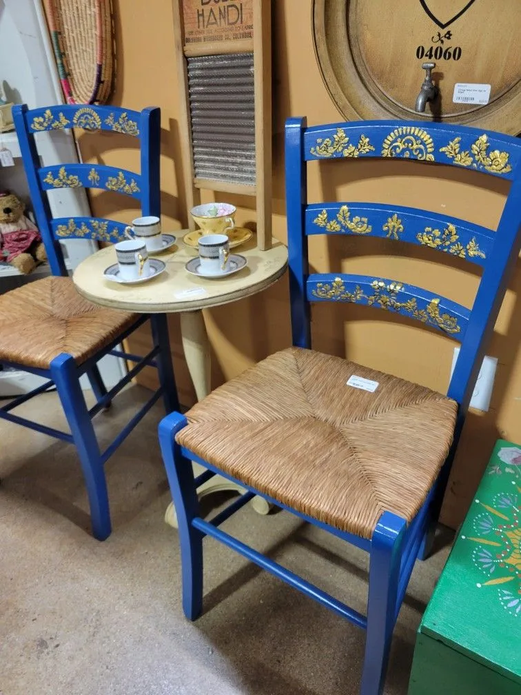 Hand Painted Wood Chairs