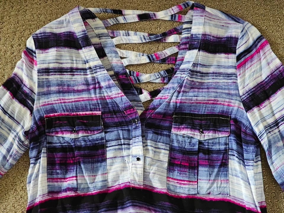 Le Chateau - Womens Casual Shirt Top 3/4 Sleeve - Size XXS - photo 3