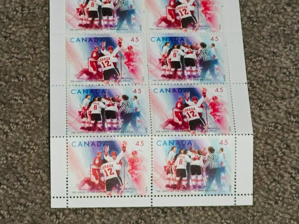 Stamp Booklet - Canada USSR Hockey Series of the Century 1997 - photo 4
