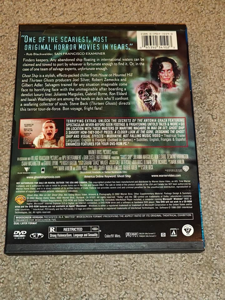 Ghost Ship - Widescreen Edition - Horror DVD Movie - photo 3