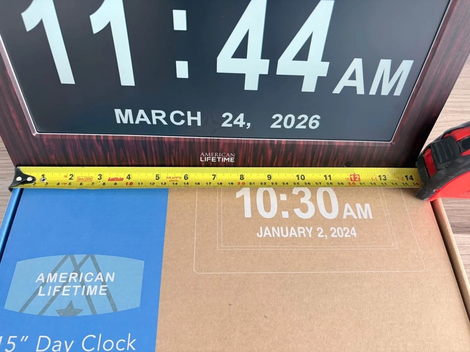 Large Day Clock and calendar American Lifetime 15" - photo 3