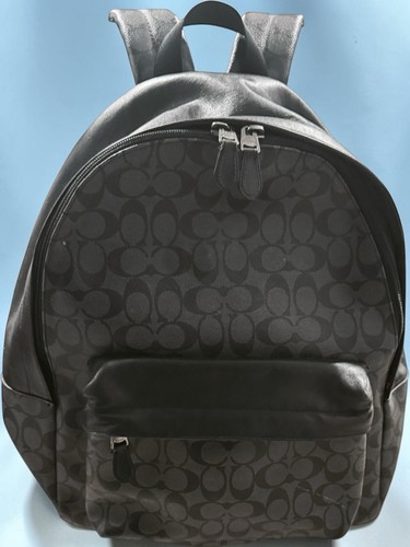 Coach Men’s West Pack In Signature Canvas & Leather Charcoal Bla