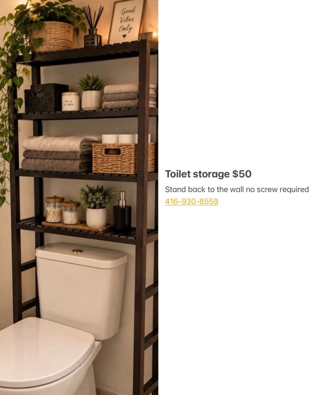 Bathroom Toilet Storage Shelf