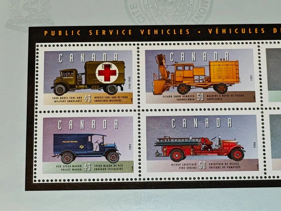 Canada Stamp Souvenir Sheet Historic Land Vehicles (Issue 2) - photo 2
