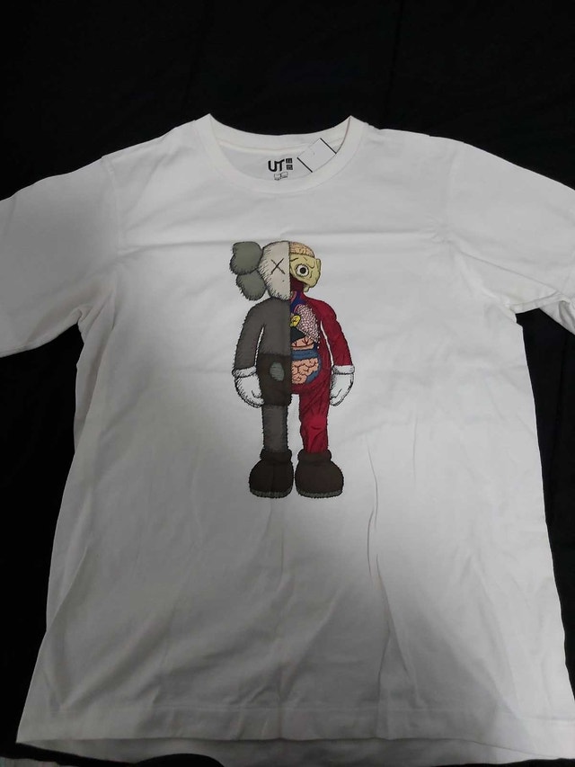 kaws x Uniqlo UT white graphic tee