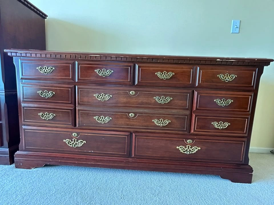 Cherry Bedroom Set — Long Dresser + Tall Chest - photo 4