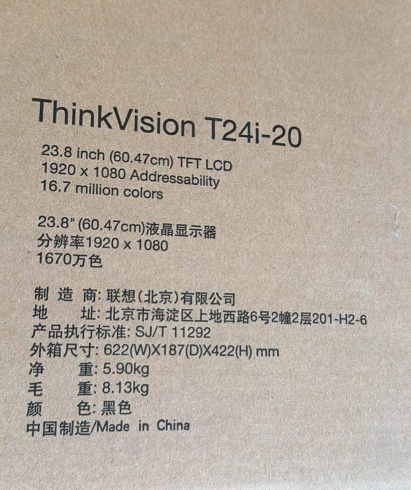 Moving sale - Thinkvision flat panel monitor - photo 3