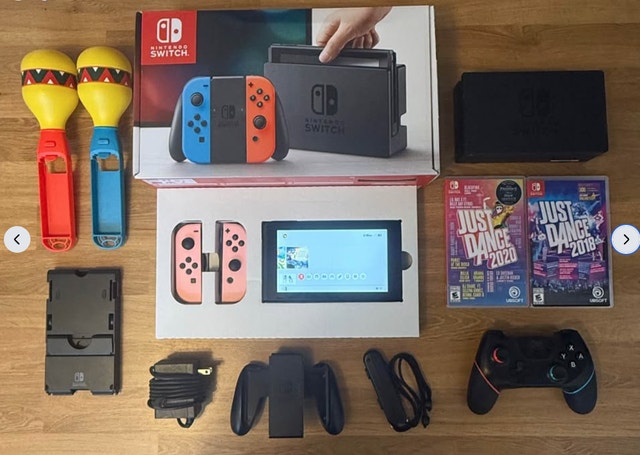 Nintendo Switch Bundle - 2 Games and Accessories