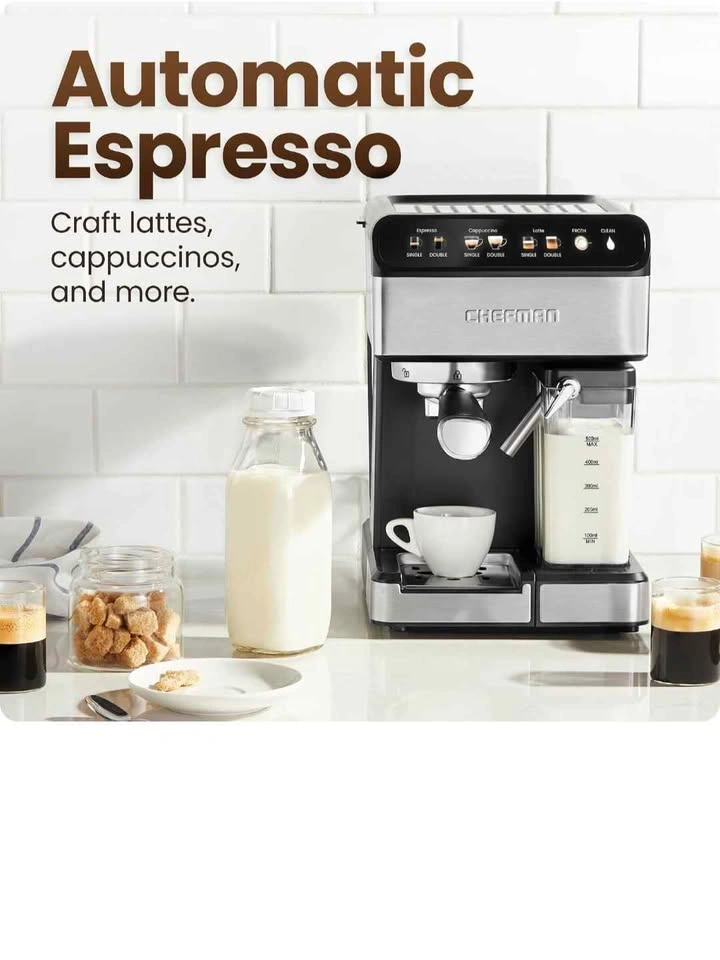 Chefman CaféMaster Pro Espresso Machine & Milk Frother - photo 2