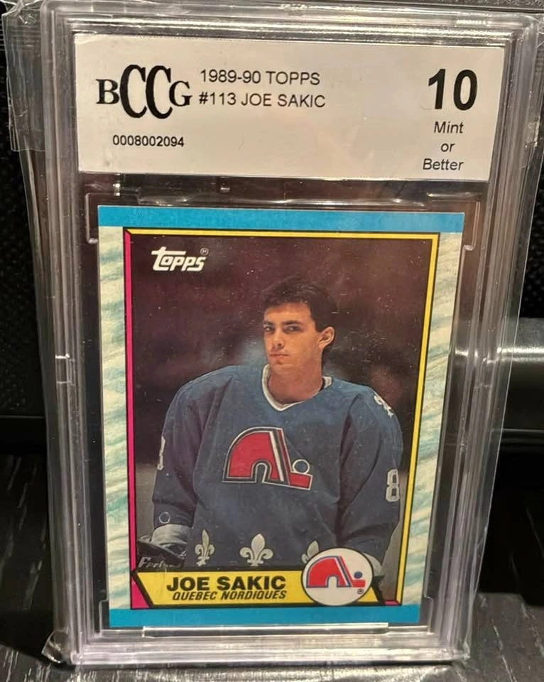 Joe Sakic Rookie Graded 10 Topps