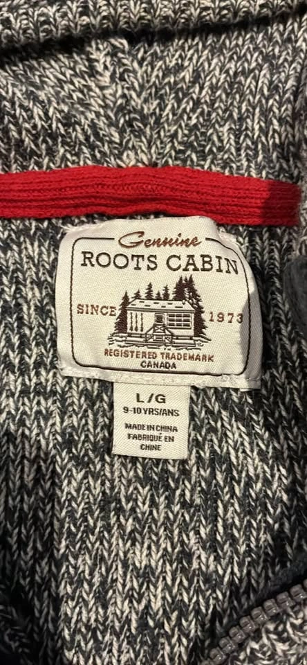 Roots girls(kids) Cabin full zip hoodie size Large 9/10 - photo 4