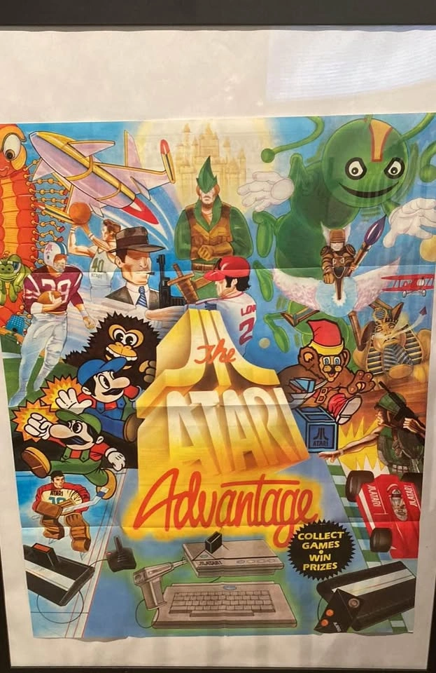 Framed Atari Poster 1986 retro Game poster - photo 3