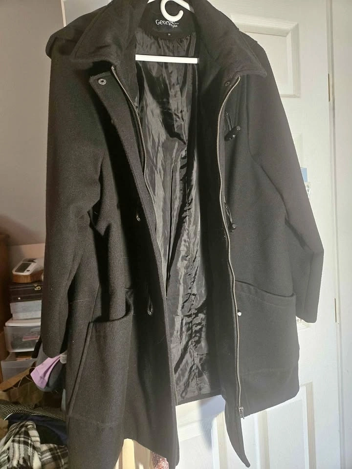 George Plus 3X Black Duffle Coat