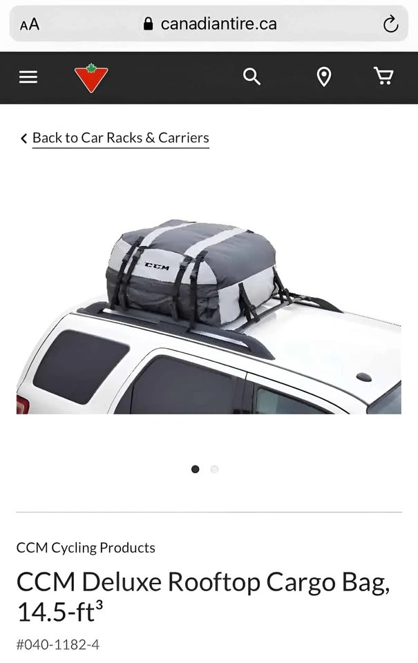 CCM Deluxe Rooftop Cargo Bag - photo 2
