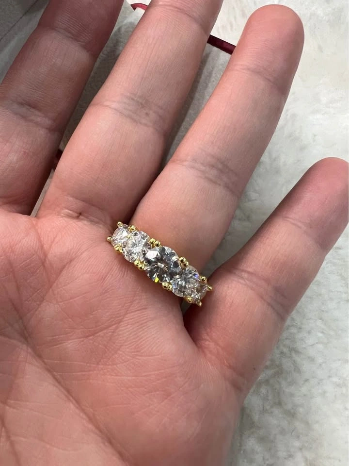 3.6CT GRA Certified Moissanite Ring Sizes 5-10 - photo 4