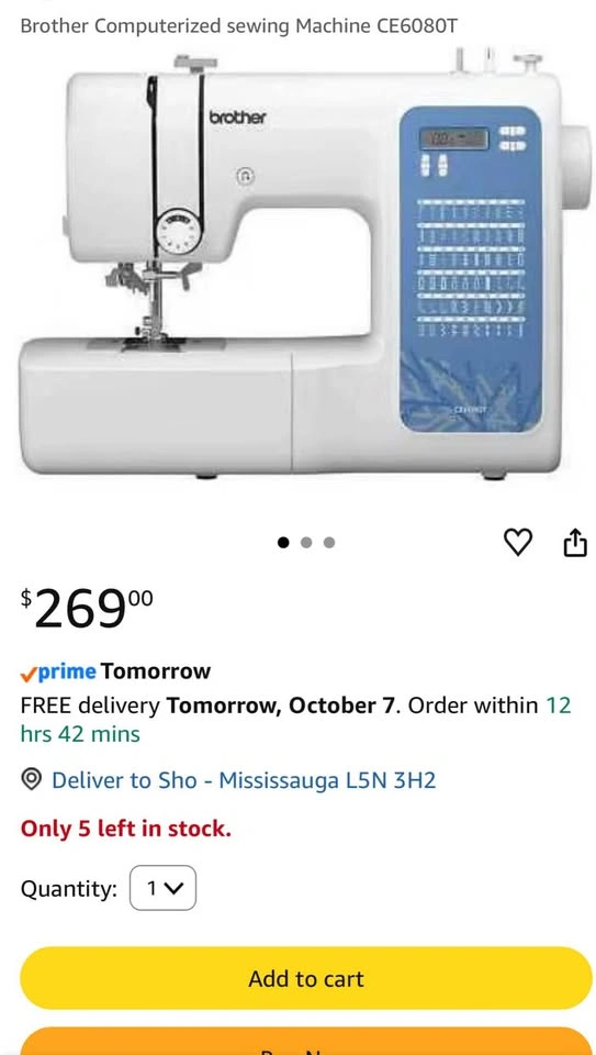 Brother CE6080T Computerized Sewing Machine - photo 3
