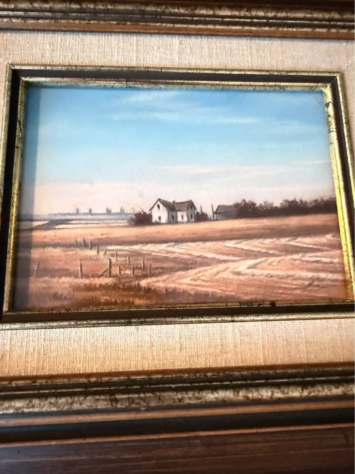 Vintage Pair of Len Gibbs Hand-Signed Prairie Prints - photo 2