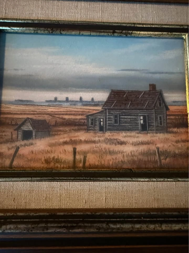 Vintage Pair of Len Gibbs Hand-Signed Prairie Prints - photo 3
