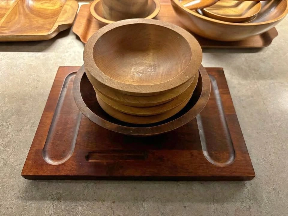 Vintage 1960’s Baribocraft Canada Wooden Salad Set