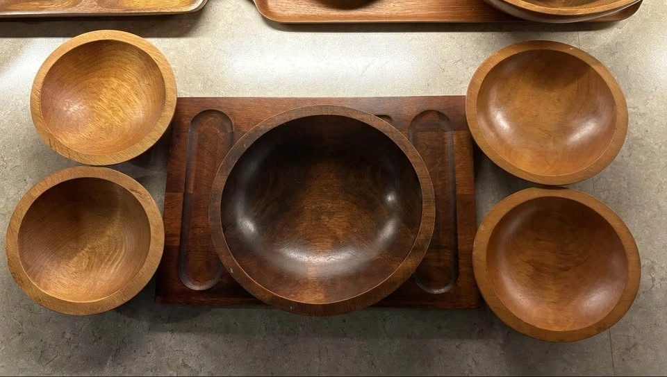 Vintage 1960’s Baribocraft Canada Wooden Salad Set - photo 3