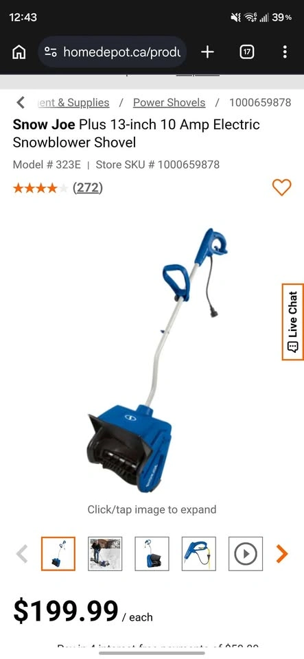 Snow Joe Plus 13-inch 10 Amp Electric Snowblower Shovel (323E) - photo 3