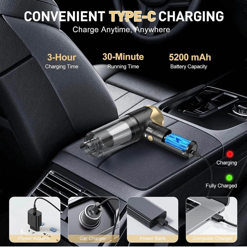 Handheld Car Vacuum Cleaner, 10000PA Hand Held Vacuum - photo 5