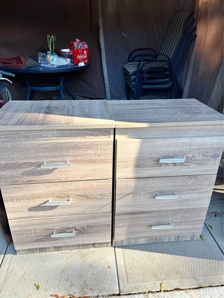 Matching 3-Drawer Dressers – Set of 2