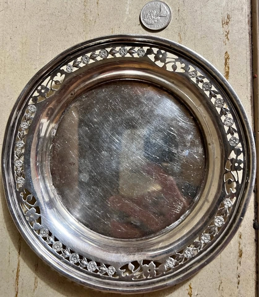 Vintage Birks Sterling Silver Floral Dish