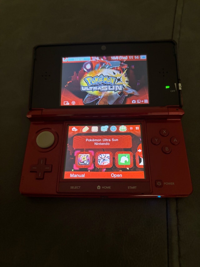 MINT FLARE RED 3DS (MODDED) IN BOX (LIKE NEW) NEGOTIABLE - photo 2