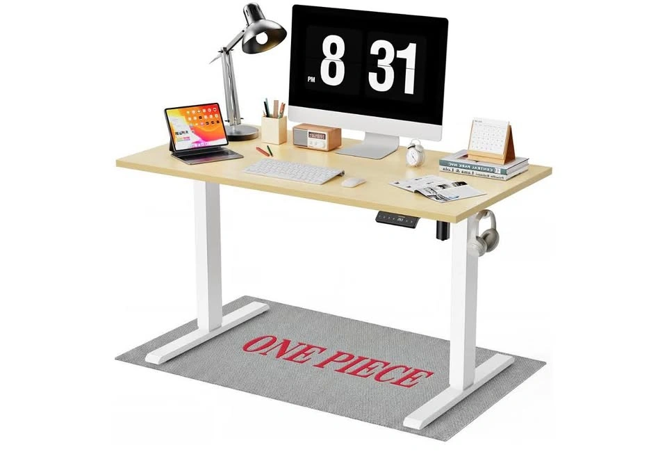 48” × 24” Electric Standing Desk – Oak