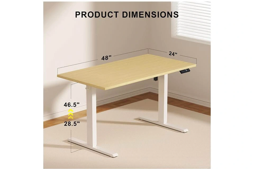 48” × 24” Electric Standing Desk – Oak - photo 2