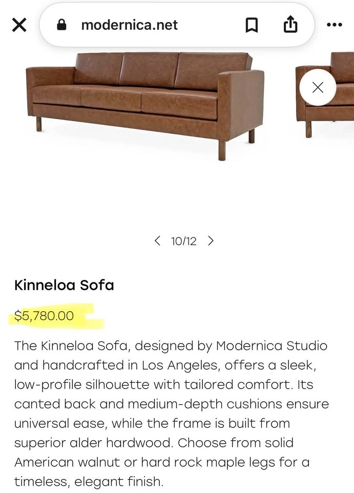 Modernica mid century sofa - photo 3