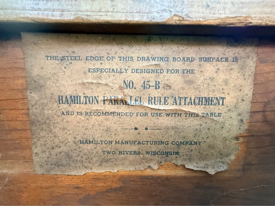 1950's Hamilton Drawing table - photo 4